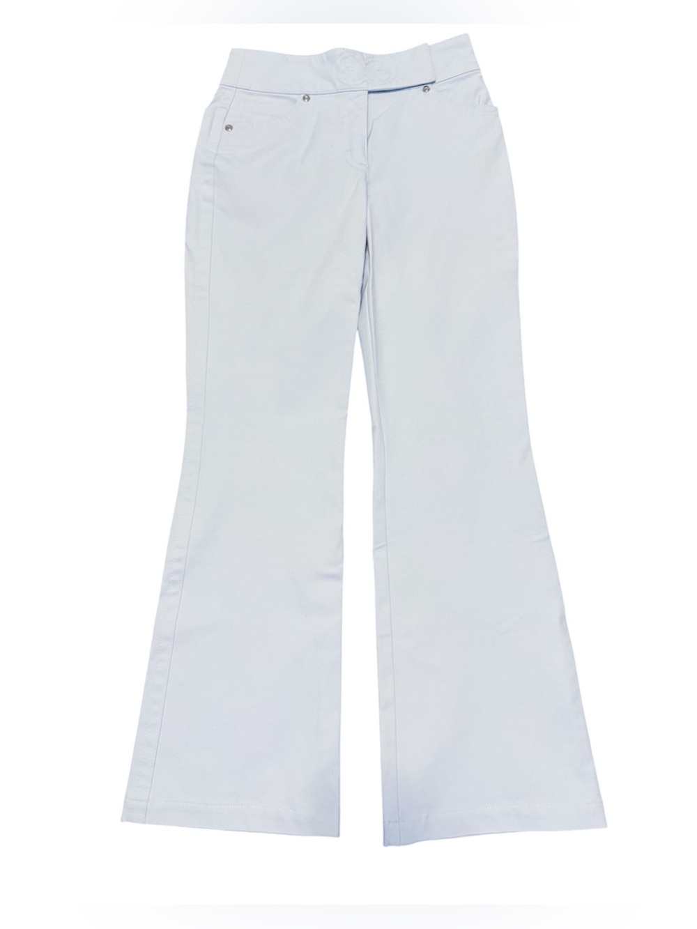 Escada Light Blue Flared Trousers